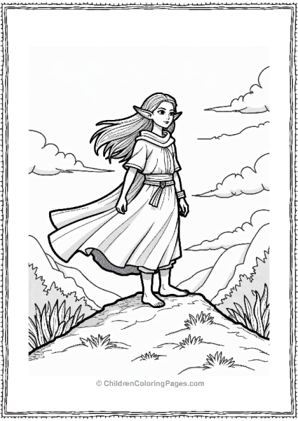 Lord Of The Rings Breezy Elf On A Hilltop Free PDF Printable