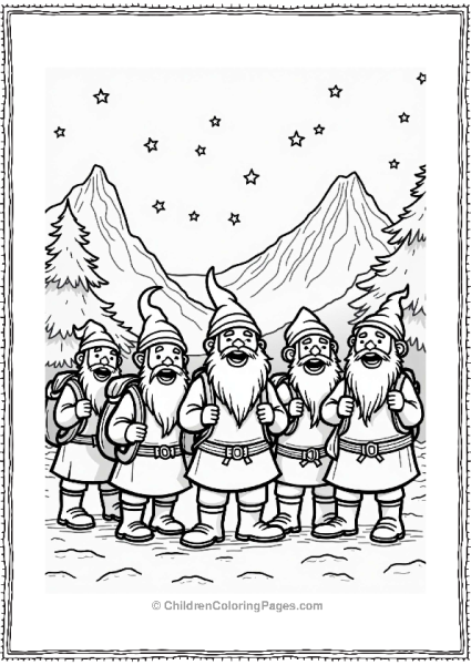 Lord Of The Rings Cheerful Dwarves Under A Starry Sky Free PDF Printable