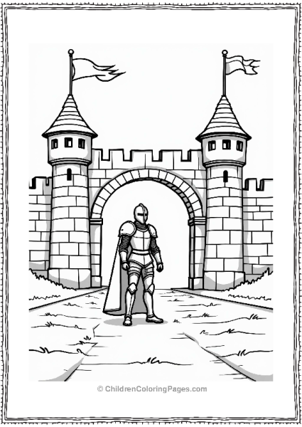Lord Of The Rings Courageous Knight At The Citadel Gate Free PDF Printable
