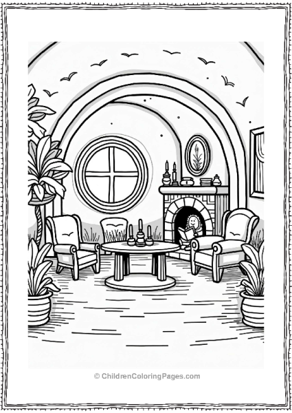 Lord Of The Rings Cozy Hobbit Living Room Free PDF Printable