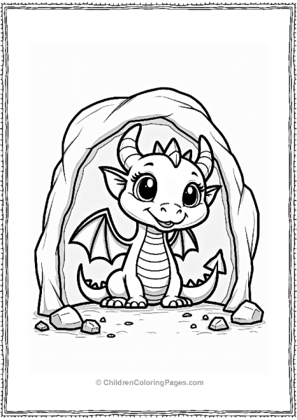 Lord Of The Rings Cute Dragon In A Cave Free PDF Printable