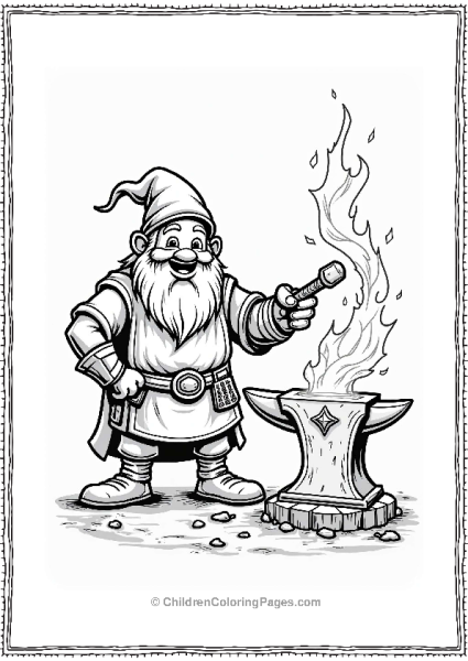Lord Of The Rings Dwarf At The Anvil Free PDF Printable