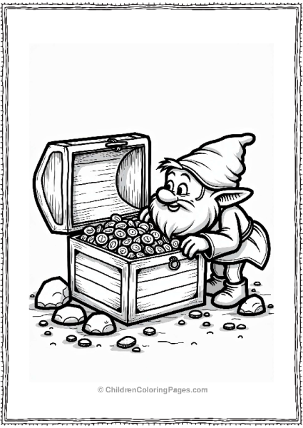 Lord Of The Rings Dwarf Discovering Treasure Chest Free PDF Printable