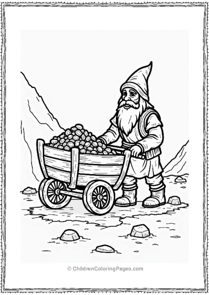 Lord Of The Rings Dwarven Cart Filled With Treasures Free PDF Printable