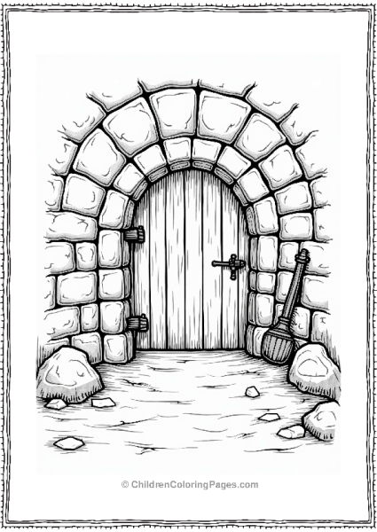 Lord Of The Rings Dwarven Mine Entrance Illustration Free PDF Printable