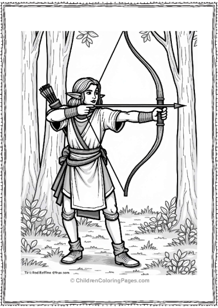 Lord Of The Rings Elven Archer In The Forest Free PDF Printable