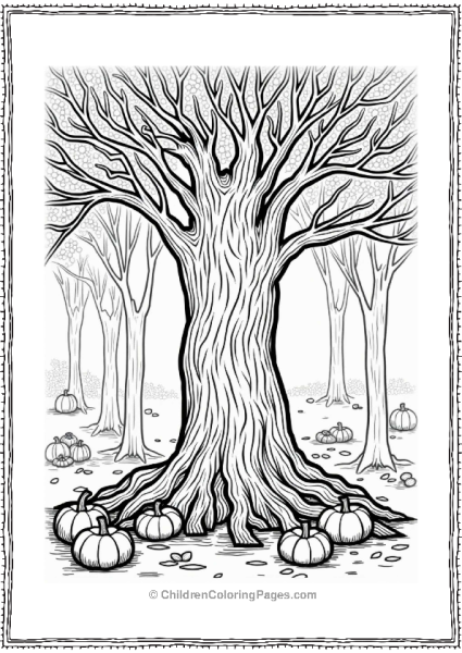 Lord Of The Rings Ent In Autumn With Leaves And Pumpkins Free PDF Printable