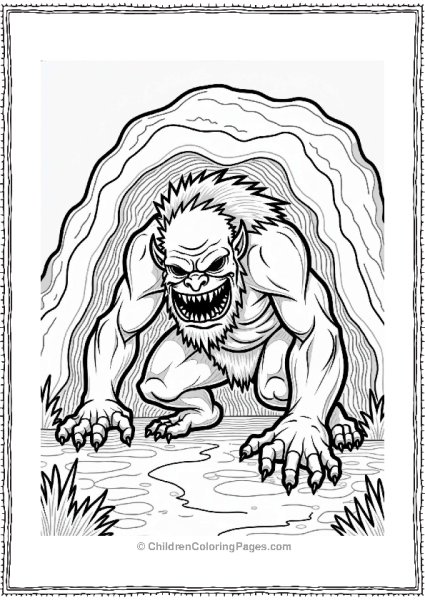 Lord Of The Rings Fearsome Troll Under A Rock Free PDF Printable