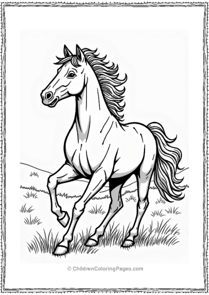 Lord Of The Rings Galloping Stallion In Rohan Free PDF Printable