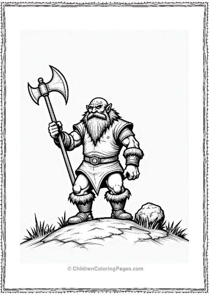 Lord Of The Rings Gimli The Dwarf Warrior With Axe Free PDF Printable
