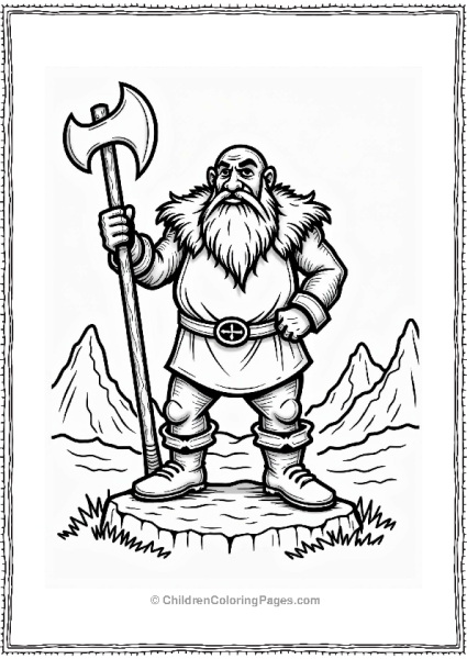 Lord Of The Rings Gimli The Dwarf Standing Proudly Free PDF Printable