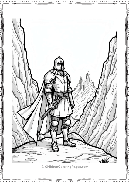 Lord Of The Rings Gondor Warrior In The Mountain Pass Free PDF Printable