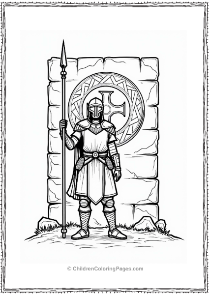 Lord Of The Rings Gondor Warrior With A Spear Free PDF Printable