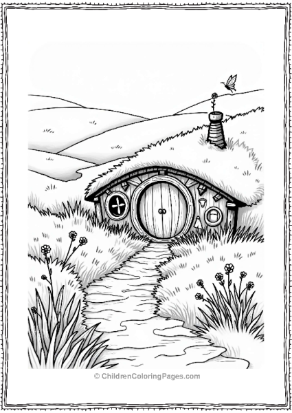 Lord Of The Rings Hobbit House In The Hills Free PDF Printable