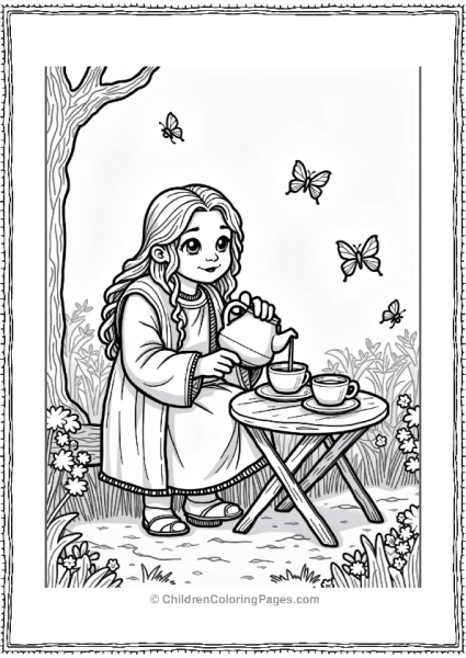 Lord Of The Rings Hobbit Tea Time In A Flower Garden Free PDF Printable