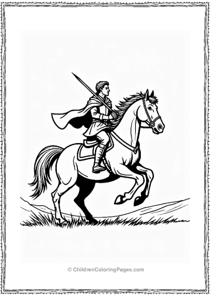 Lord Of The Rings Horse Charging Into Battle Free PDF Printable