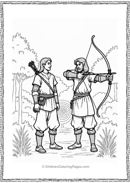 Lord Of The Rings Legolas And Gimli Archery Contest Free PDF Printable