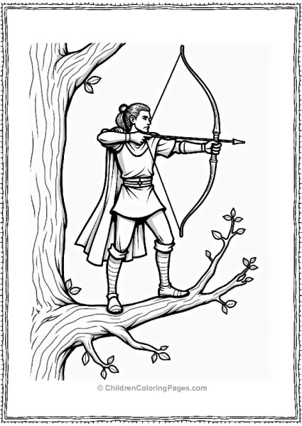 Lord Of The Rings Legolas The Elf On A Tree Branch Free PDF Printable