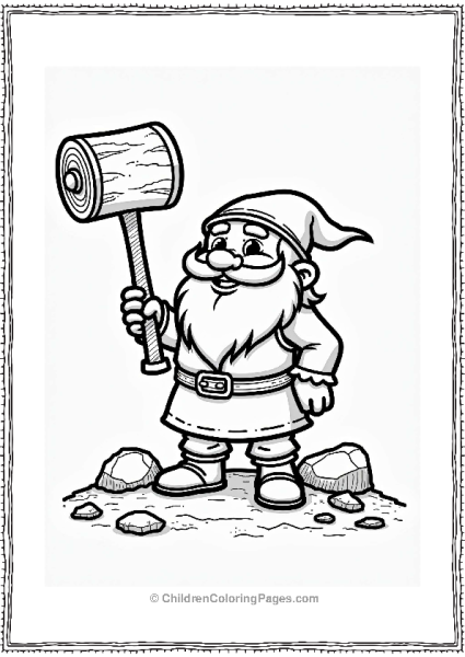 Lord Of The Rings Merry Dwarf With A Hammer Free PDF Printable