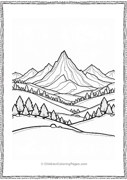 Lord Of The Rings Mountain Landscape In Middle Earth Free PDF Printable