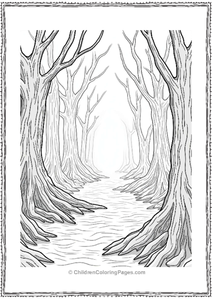 Lord Of The Rings Mysterious Fog In A Shadowy Forest Free PDF Printable