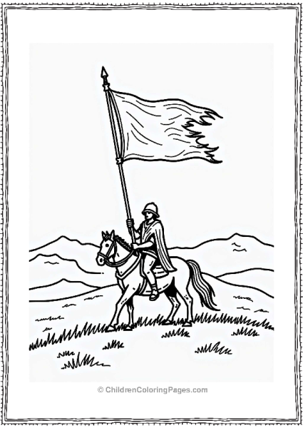 Lord Of The Rings Rohan S Banner Above A Horseman Free PDF Printable