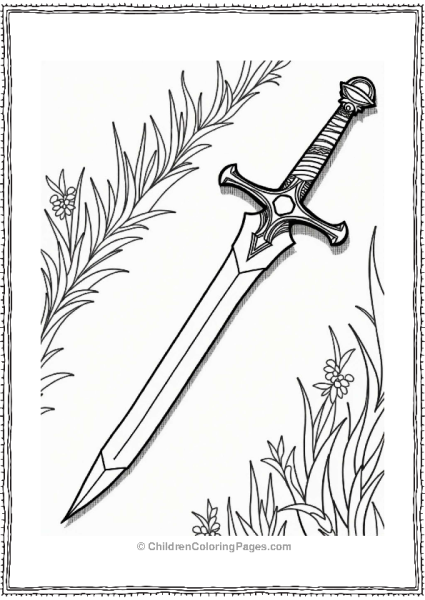 Lord Of The Rings Sting The Elven Dagger On A Flat Surface Free PDF Printable