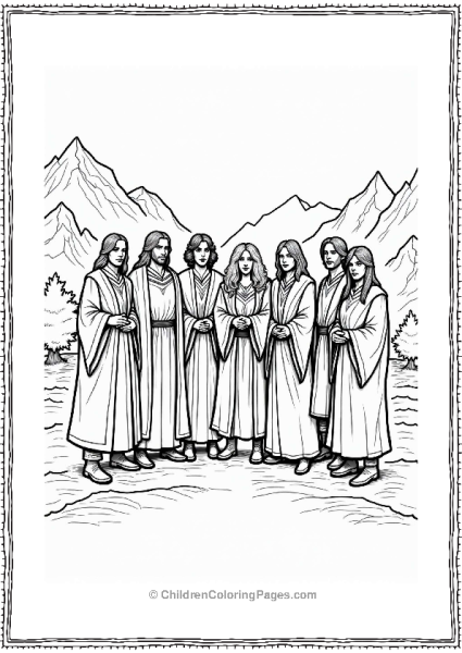 Lord Of The Rings The Fellowship In Dynamic Poses Free PDF Printable