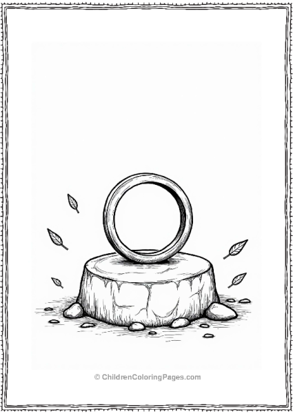 Lord Of The Rings The One Ring On A Stone Pedestal Free PDF Printable