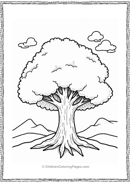 Lord Of The Rings The White Tree Of Gondor Coloring Page Free PDF Printable