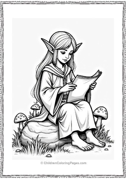 Lord Of The Rings Wise Elf Reading A Scroll Free PDF Printable