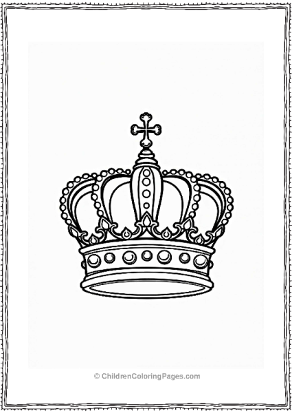 Majestic Crown With Jewels Free PDF Printable