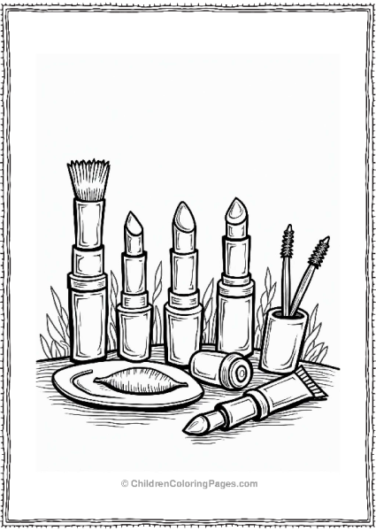 Makeup Collection Of Lipstick And Lip Gloss Free PDF Printable