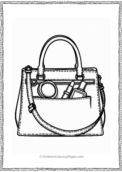 Makeup Essentials In A Stylish Handbag Free PDF Printable