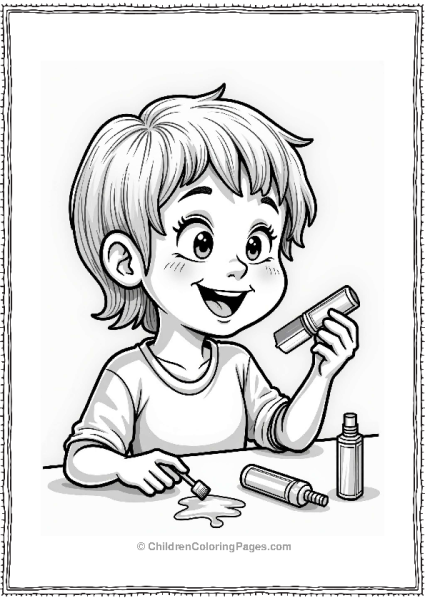 Makeup Mishap With Lip Gloss Free PDF Printable