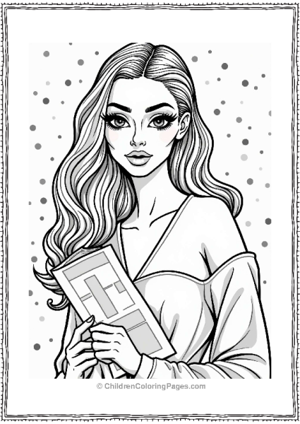 Makeup Theme Bold Model With Fierce Eyeliner And Colorful Hair Free PDF Printable