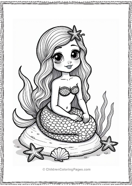 Makeup Theme Charming Mermaid On A Rock Free PDF Printable