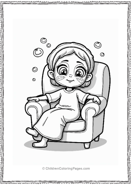 Makeup Theme Cute Character Relaxing With Face Mask Free PDF Printable