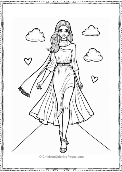 Makeup Theme Elegant Model On The Runway Free PDF Printable