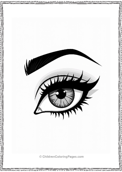 Makeup Theme Elegant Smoky Eye Illustration Free PDF Printable
