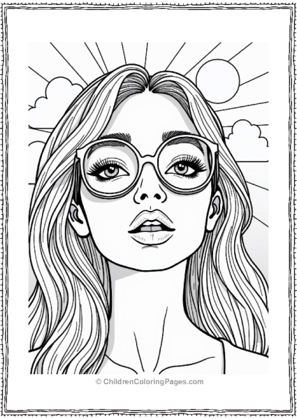 Makeup Theme Fashionable Woman With Sunglasses Free PDF Printable