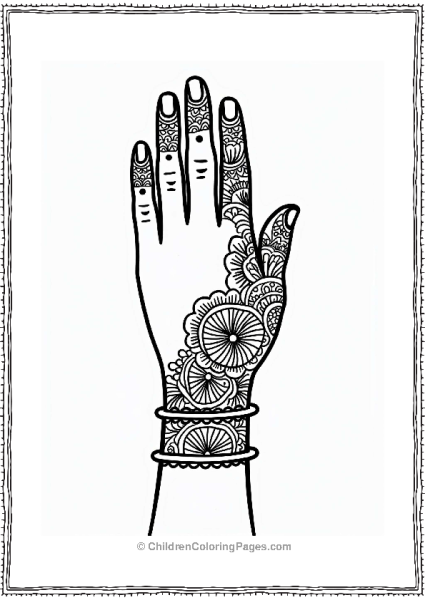 Makeup Theme Intricate Indian Mehndi Design With Bangle Free PDF Printable