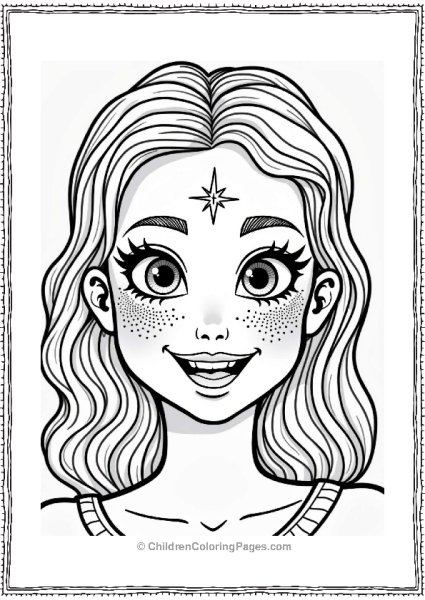 Makeup Theme Joyful Face With Sparkly Stars And Butterfly Cheeks Free PDF Printable