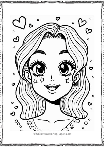 Makeup Theme Playful Face With Bright Eye Shadow Free PDF Printable