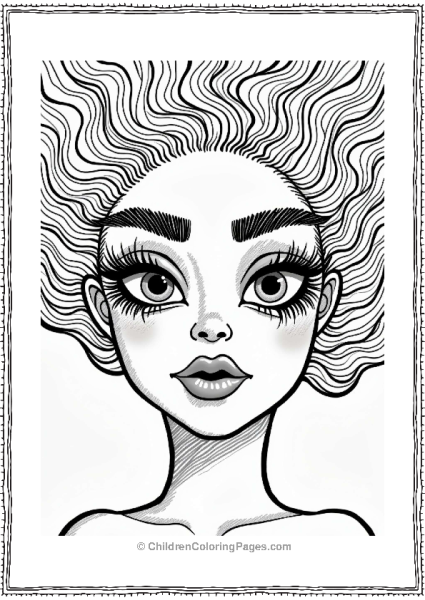 Makeup Theme Quirky Face With Leaf Eyeshadow Free PDF Printable