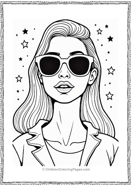 Makeup Theme Stylish Model With Oversized Sunglasses Free PDF Printable