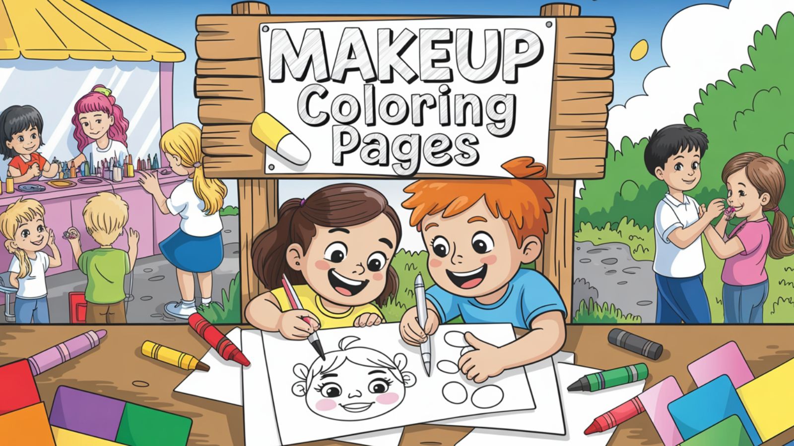 Makeup Coloring Pages – Free PDF Printables 💄😊💖👧