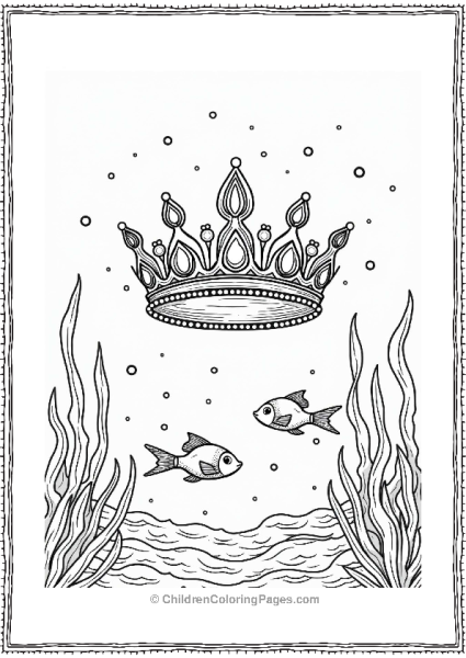 Mermaid Shell Crown With Fish Free PDF Printable