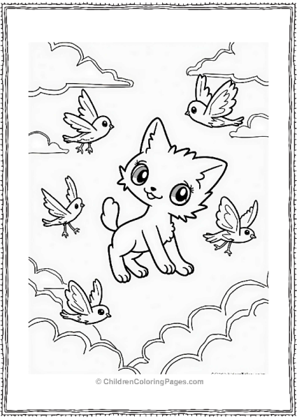 Mew And Friends In The Sky Free PDF Printable