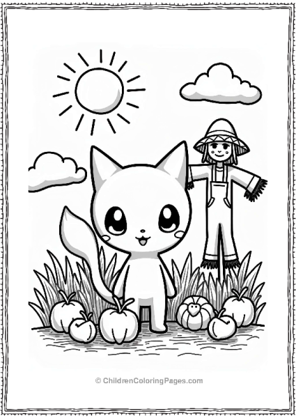 Mew At The Harvest Festival Free PDF Printable